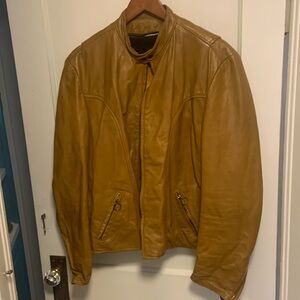 Vintage Brooks Café racer, leather jacket, size 46